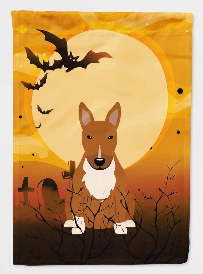 Halloween Bull Terrier Red Flag Garden Size
