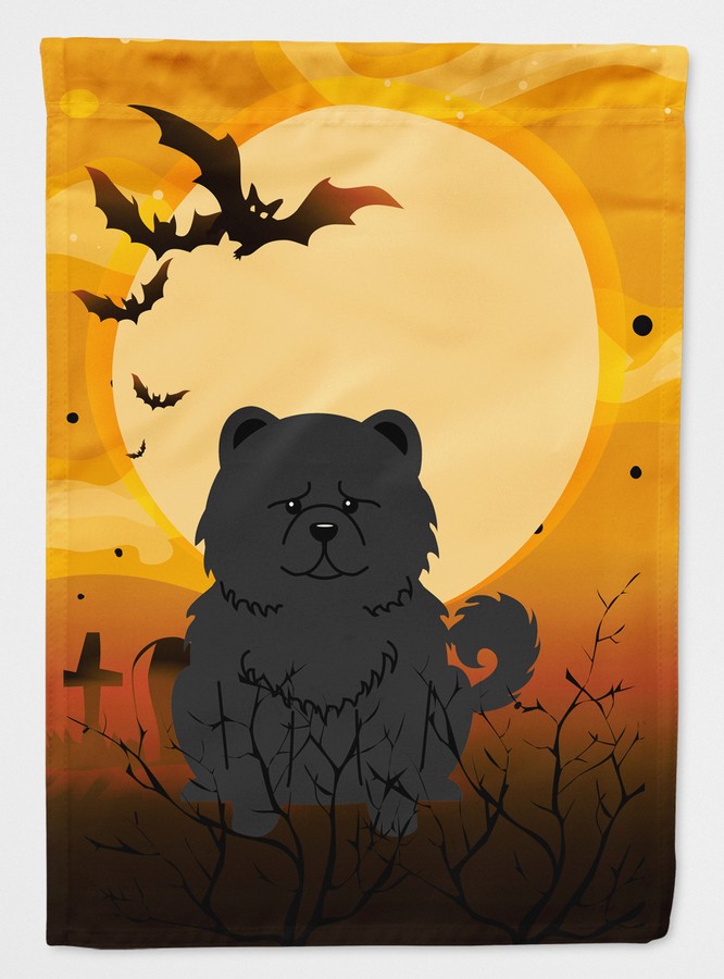 Halloween Chow Chow Black Flag Garden Size