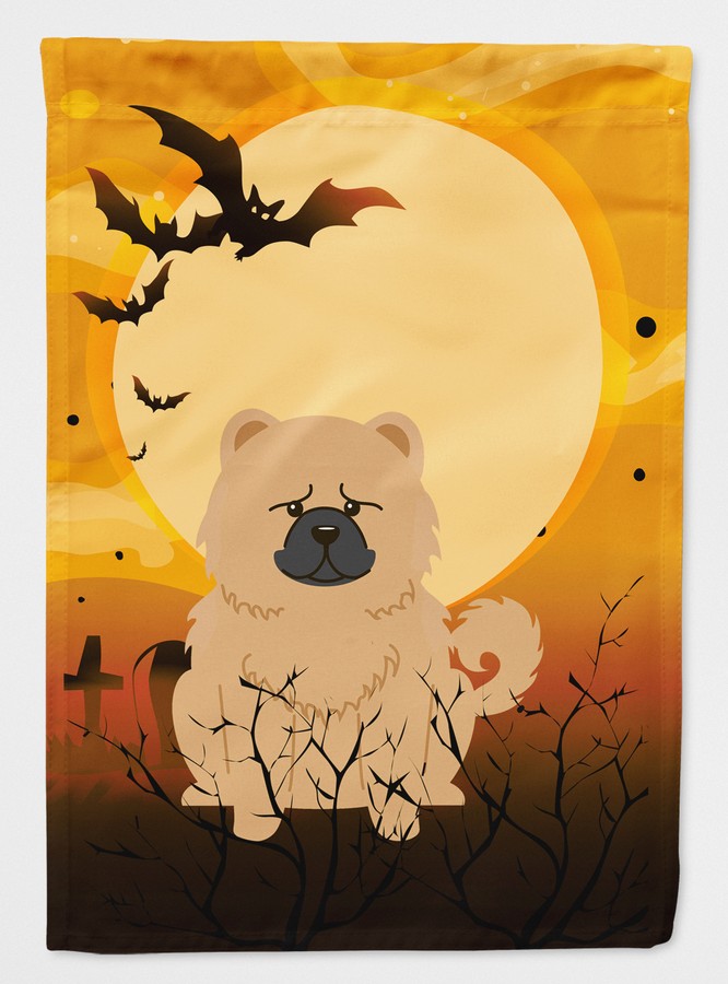 Halloween Chow Chow Cream Flag Garden Size