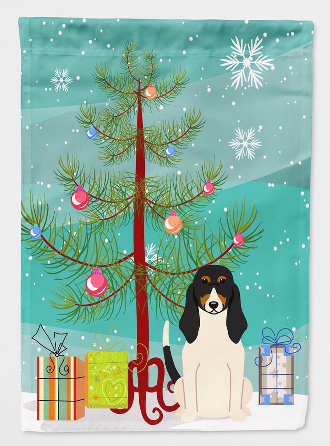 Merry Christmas Tree Swiss Hound Flag Canvas House Size