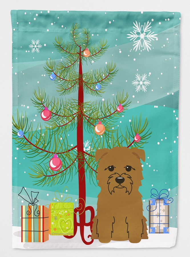 Merry Christmas Tree Glen of Imal Tan Flag Canvas House Size