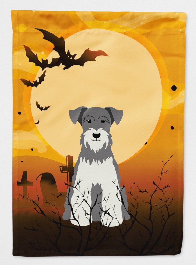 Halloween Miniature Schanuzer Salt & Pepper Flag Canvas House Size