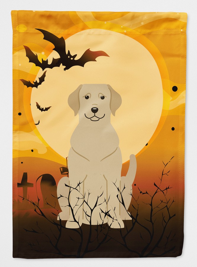 Halloween Yellow Labrador Flag Canvas House Size