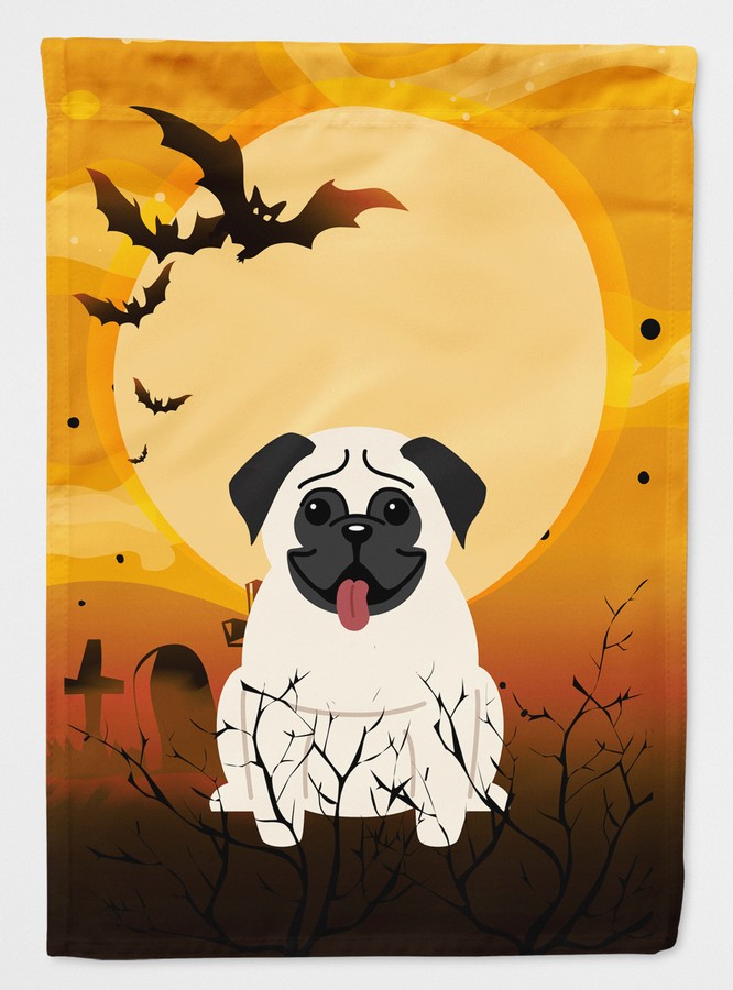 Halloween Pug Cream Flag Canvas House Size