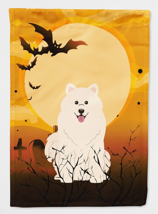 Halloween Samoyed Flag Canvas House Size