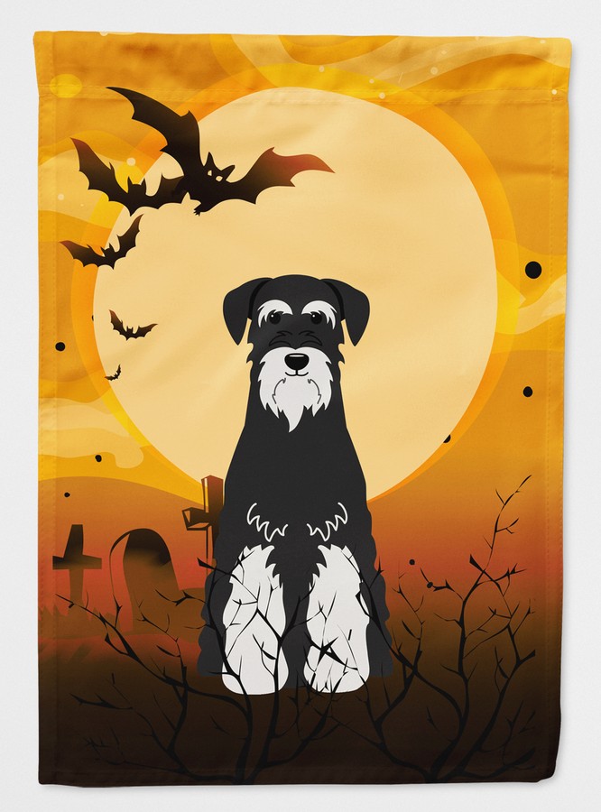 Halloween Standard Schnauzer Salt & Pepper Flag Canvas House Size