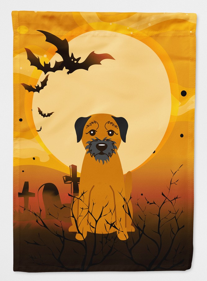 Halloween Border Terrier Flag Canvas House Size