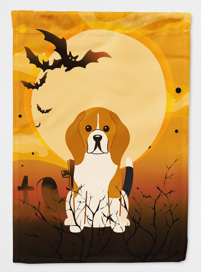 Halloween Beagle Tricolor Flag Canvas House Size