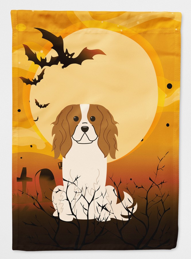 Halloween Cavalier Spaniel Flag Canvas House Size