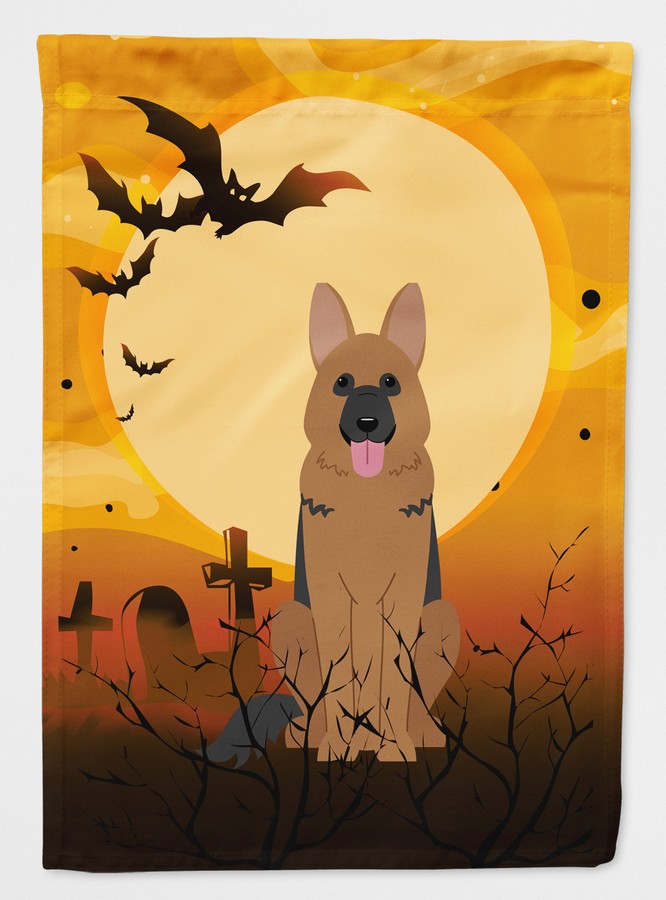 Halloween German Shepherd Flag Canvas House Size