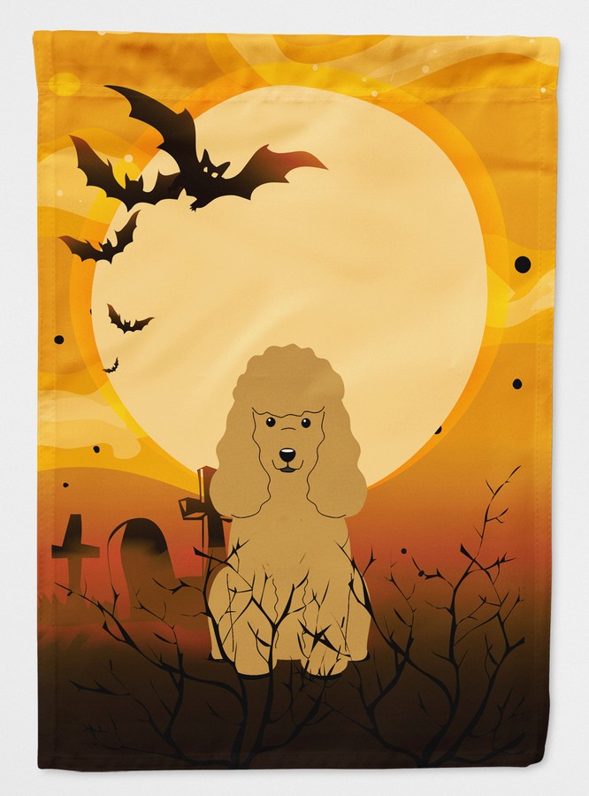 Halloween Poodle Tan Flag Canvas House Size