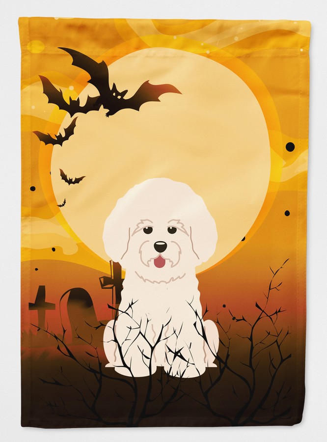 Halloween Bichon Frise Flag Canvas House Size