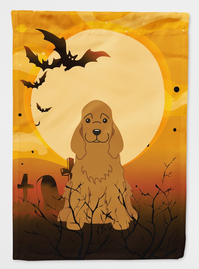 Halloween Cocker Spaniel Red Flag Canvas House Size