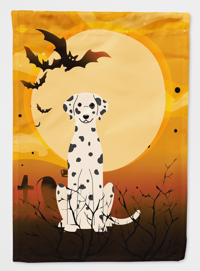 BB4363CHF Halloween Dalmatian Flag Canvas House Size