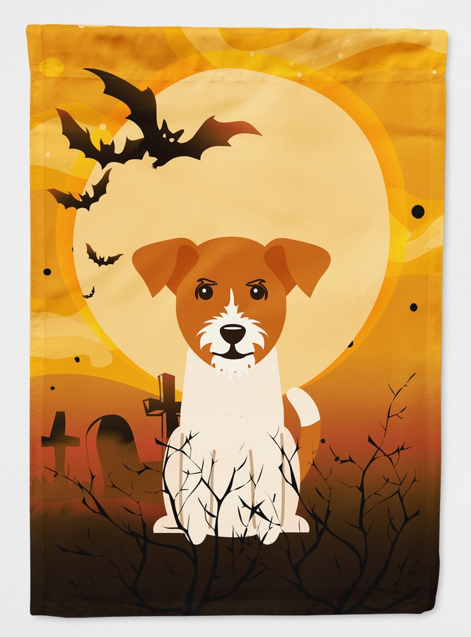 Halloween Jack Russell Terrier Flag Canvas House Size