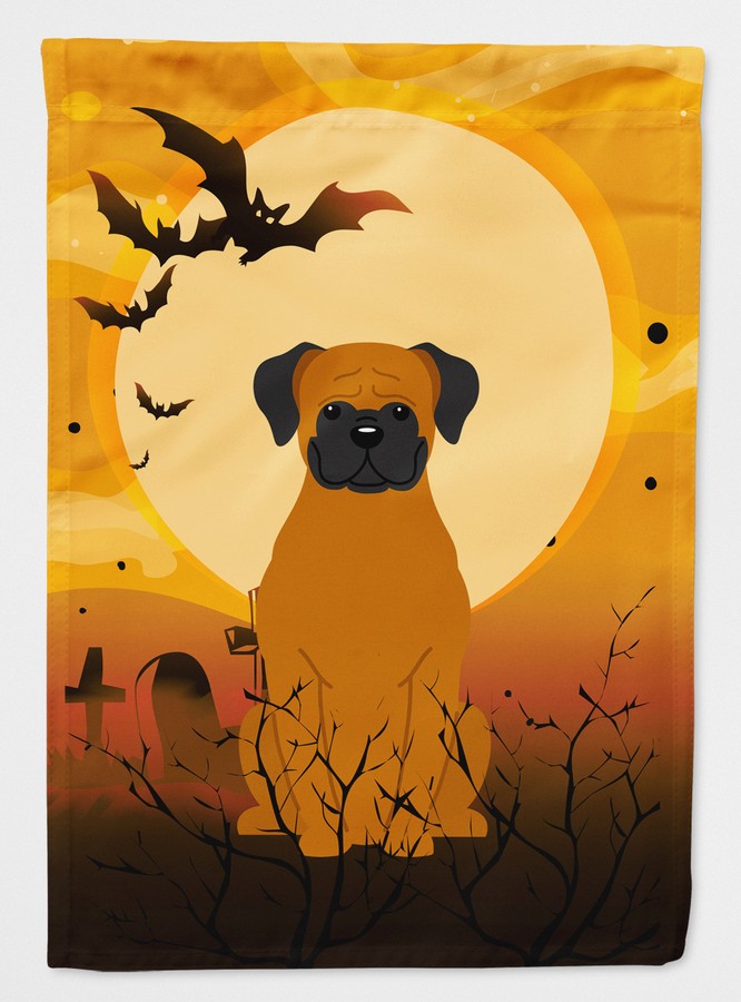 Halloween Fawn Boxer Flag Canvas House Size