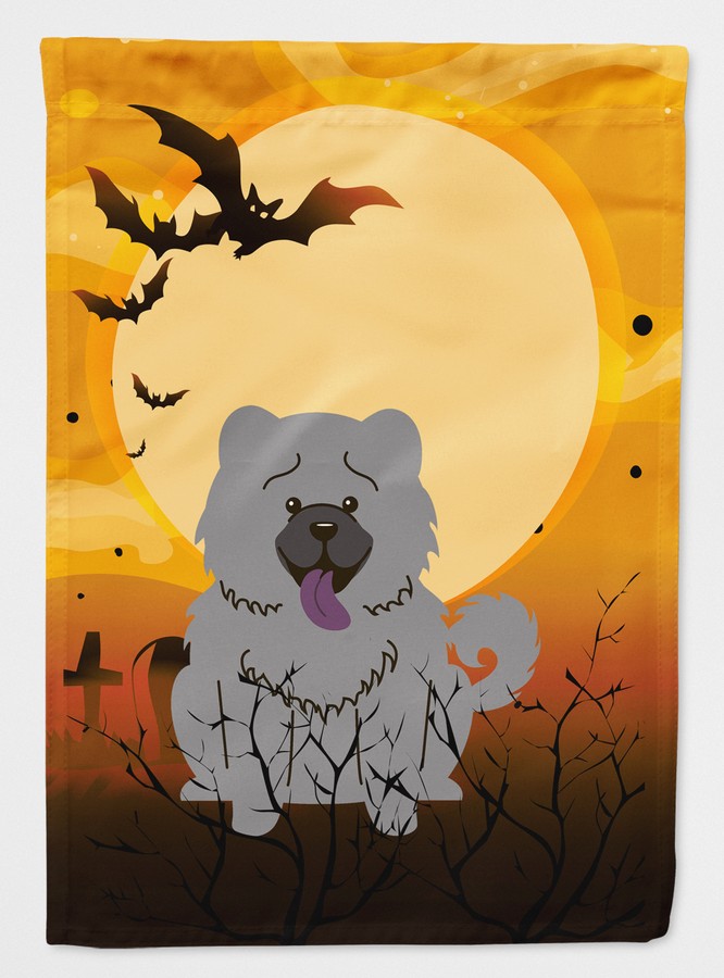 Halloween Chow Chow Blue Flag Canvas House Size