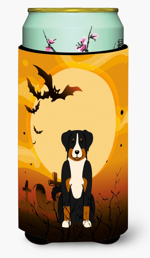 Halloween Appenzeller Sennenhund Tall Boy Beverage Insulator Hugger