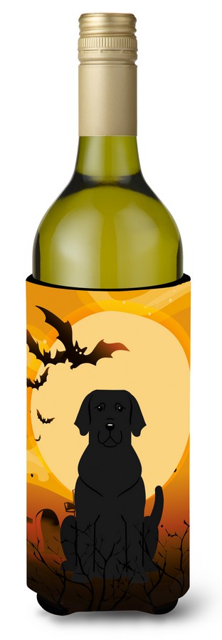 Halloween Black Labrador Wine Bottle Beverge Insulator Hugger
