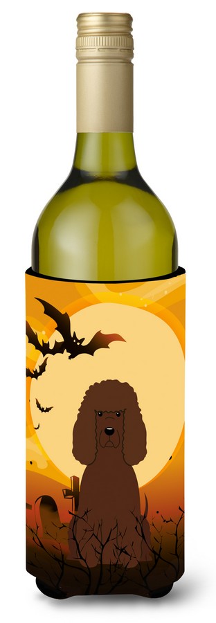 Halloween Irish Water Spaniel Wine Bottle Beverge Insulator Hugger