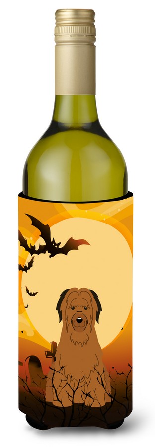 Halloween Briard Brown Wine Bottle Beverge Insulator Hugger