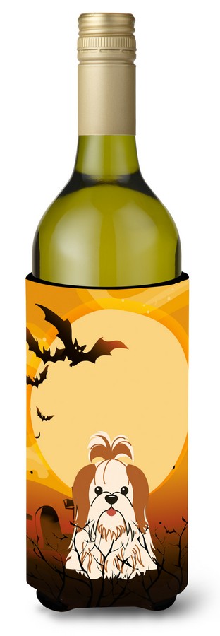 Halloween Shih Tzu Red & White Wine Bottle Beverge Insulator Hugger
