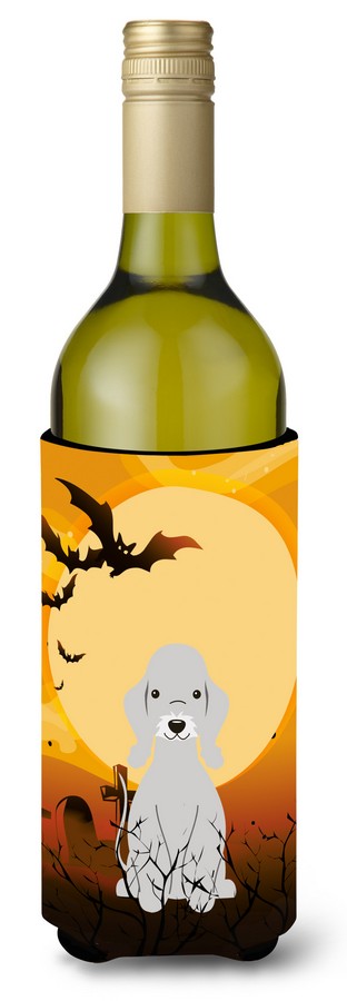 Halloween Bedlington Terrier Blue Wine Bottle Beverge Insulator Hugger