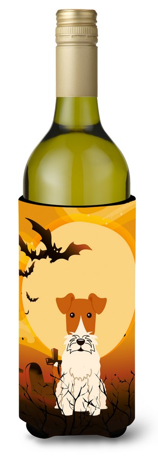 Halloween Wire Fox Terrier Wine Bottle Beverge Insulator Hugger