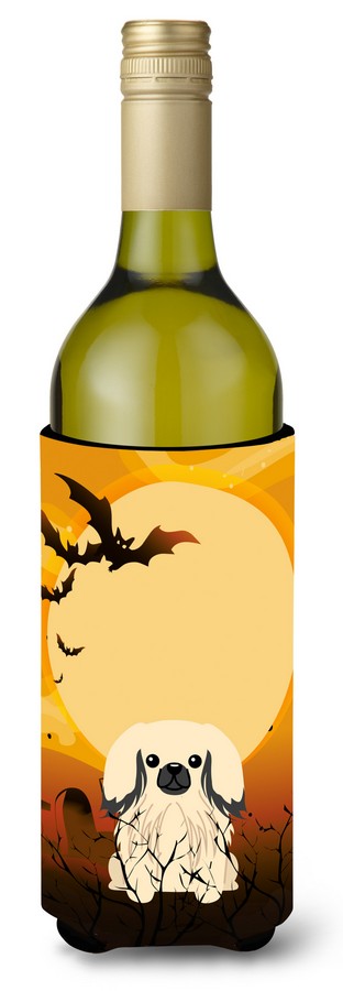 Halloween Pekingnese Cream Wine Bottle Beverge Insulator Hugger