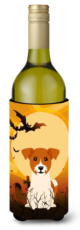 Halloween Jack Russell Terrier Wine Bottle Beverge Insulator Hugger