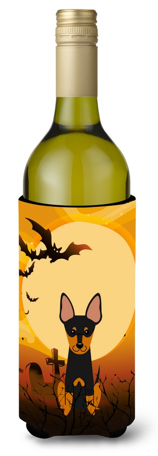 Halloween English Toy Terrier Wine Bottle Beverge Insulator Hugger