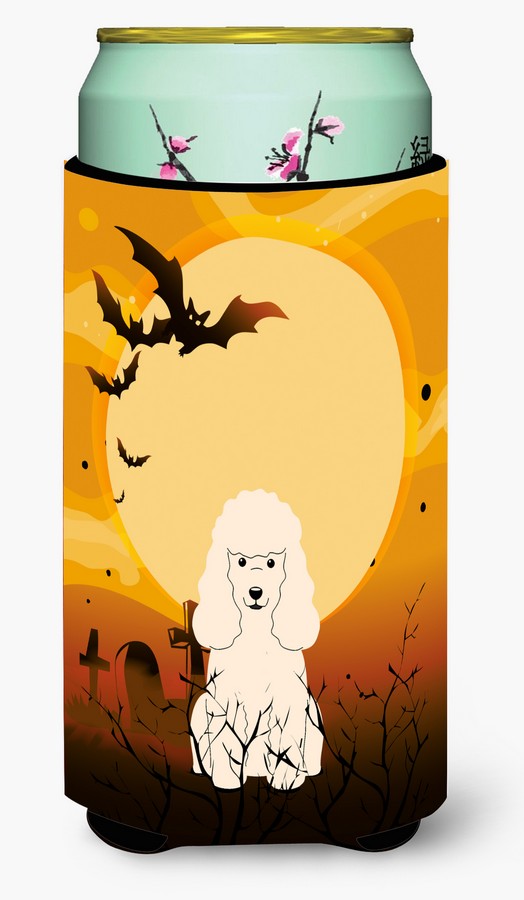 Picture of Carolines Treasures BB4336TBC Halloween Poodle White Tall Boy Beverage Insulator Hugger