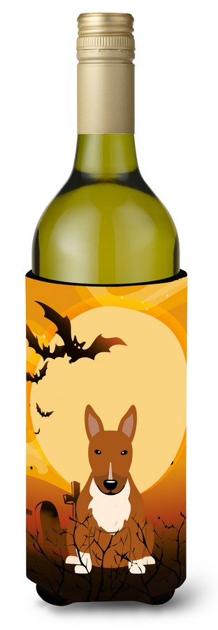 Halloween Bull Terrier Red Wine Bottle Beverge Insulator Hugger