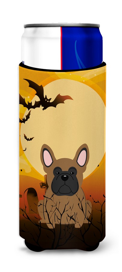 Picture of Carolines Treasures BB4279MUK Halloween French Bulldog Brown Michelob Ultra Hugger for Slim Cans