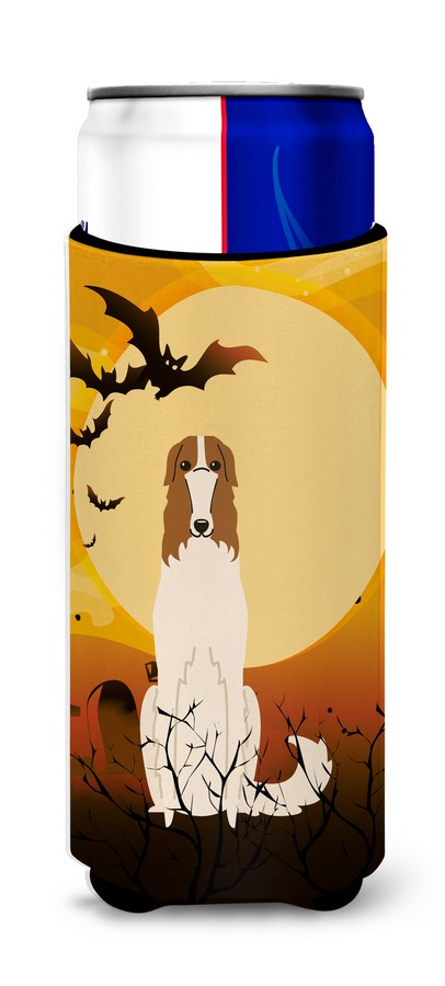 Picture of Carolines Treasures BB4289MUK Halloween Borzoi Michelob Ultra Hugger for Slim Cans