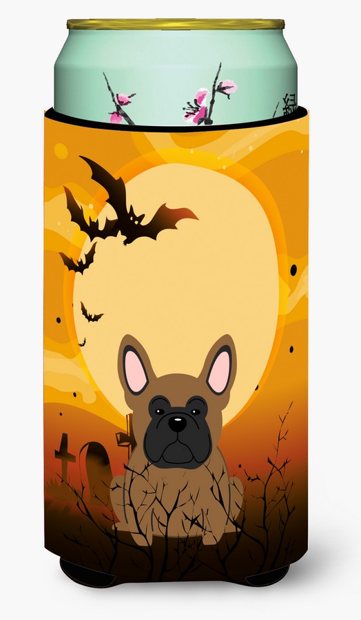 Halloween French Bulldog Brown Tall Boy Beverage Insulator Hugger