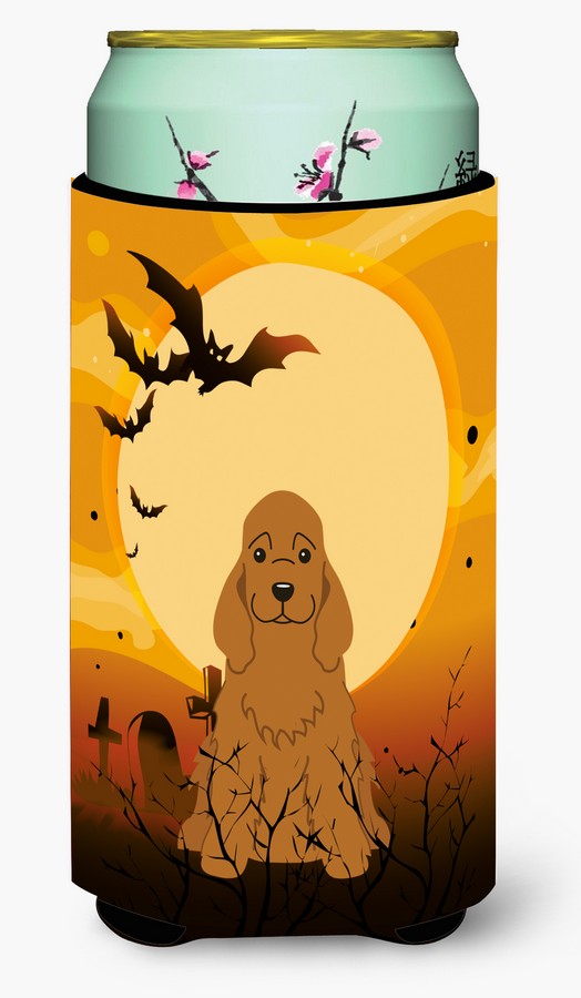 Halloween Cocker Spaniel Red Tall Boy Beverage Insulator Hugger