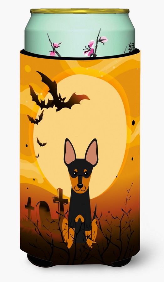 Halloween English Toy Terrier Tall Boy Beverage Insulator Hugger