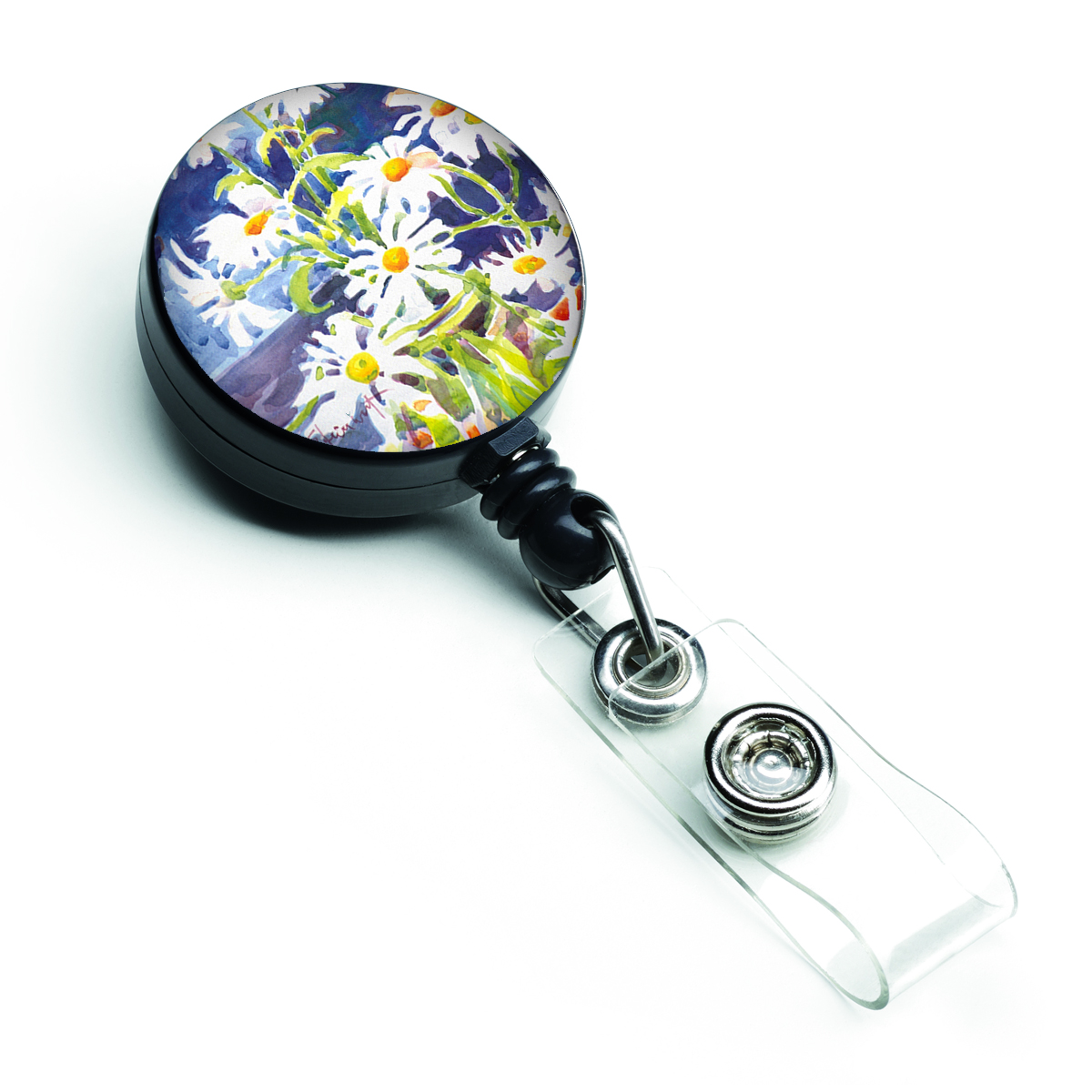 Flowers Daisy Retractable Badge Reel