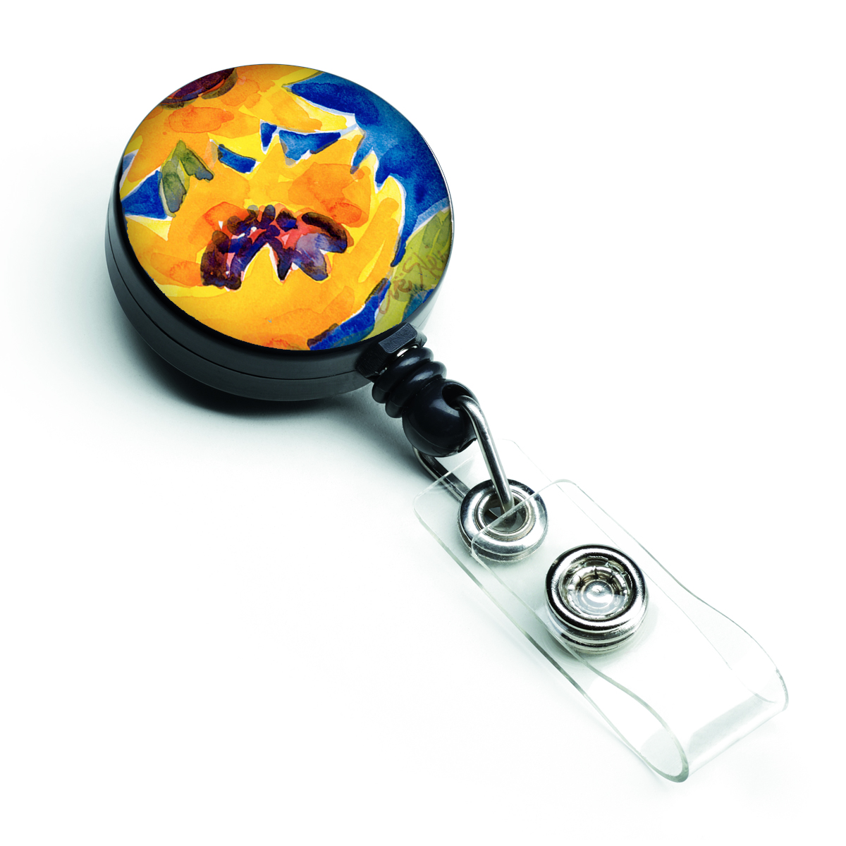 Flower Sunflower Retractable Badge Reel