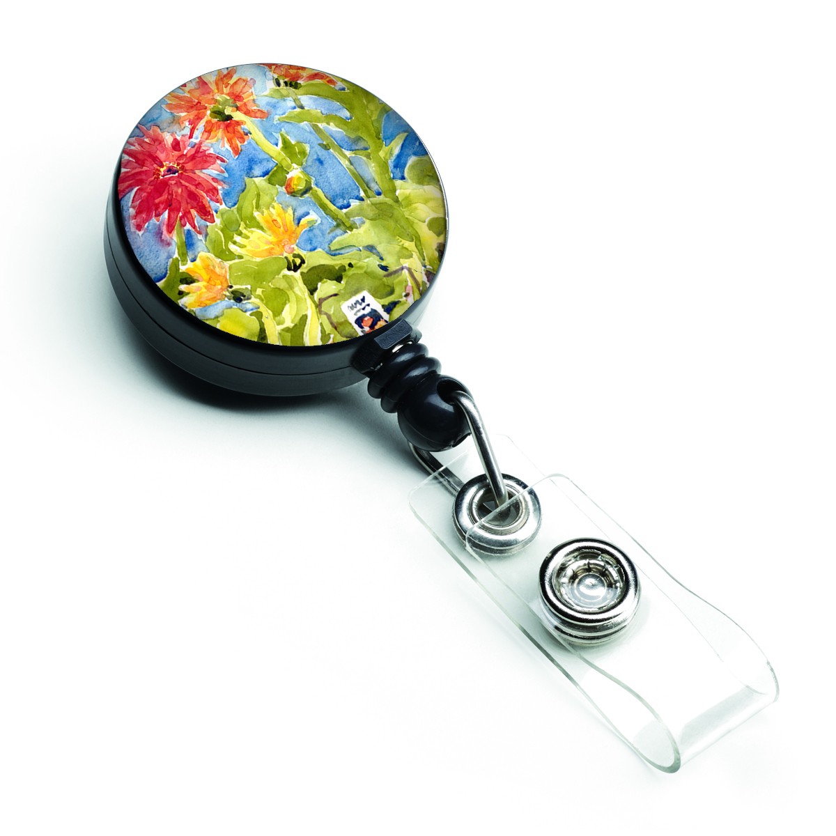 Flower Gerber Daisies Retractable Badge Reel