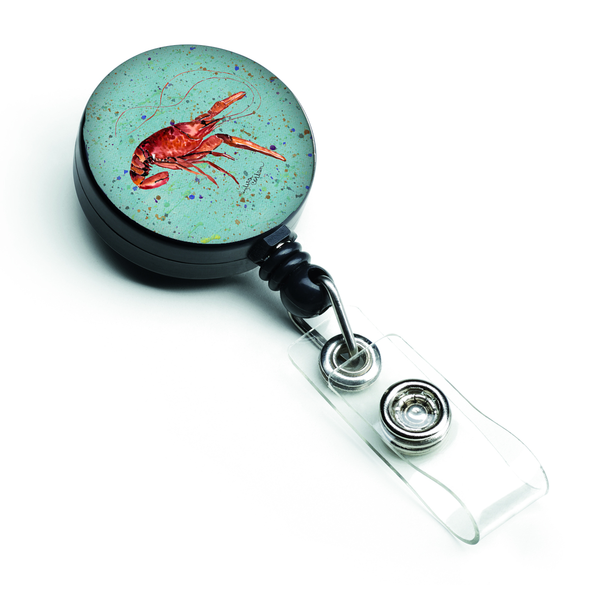 Crawfish Retractable Badge Reel