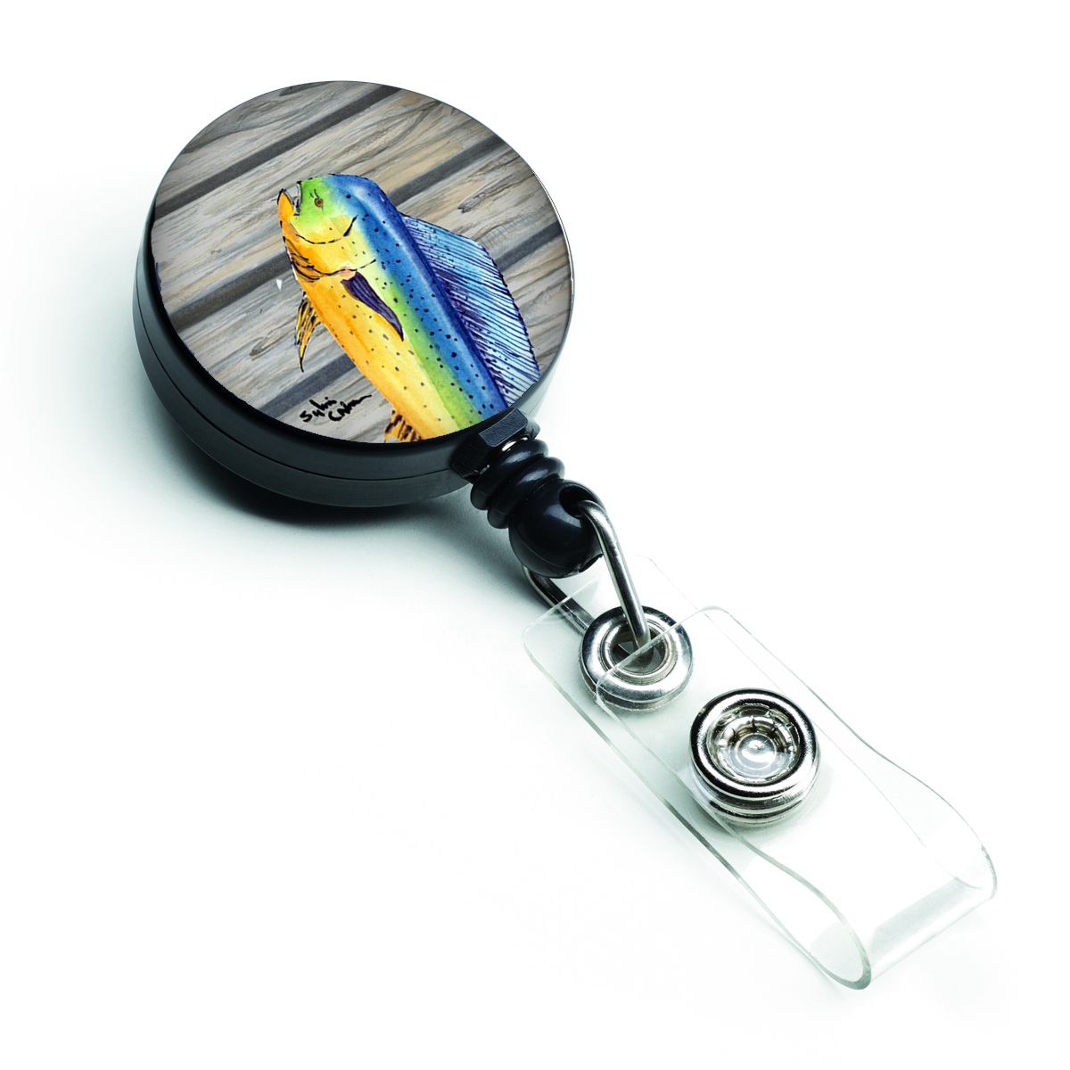 Mahi Mahi Dolphin Fish Retractable Badge Reel