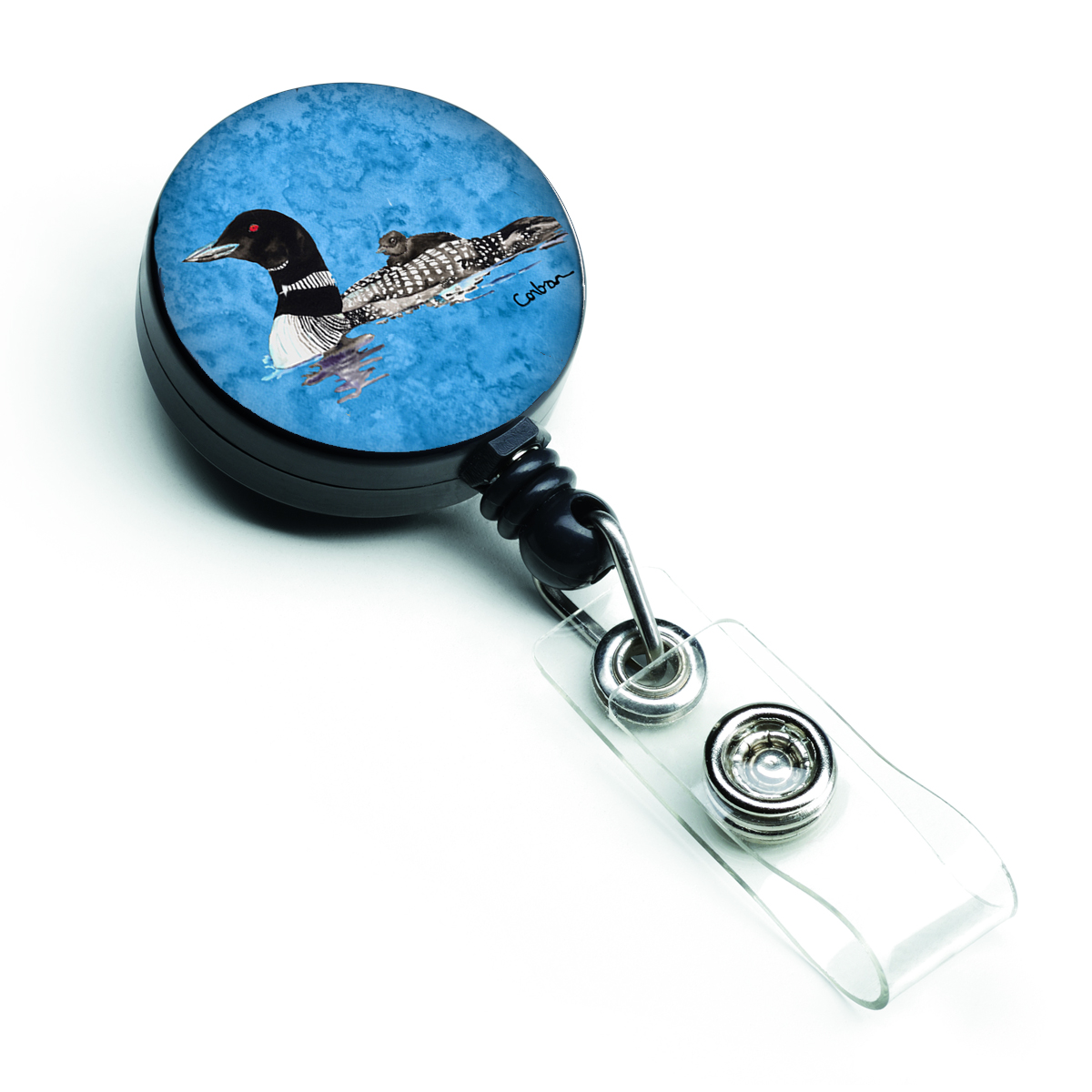 Momma & Baby Loon Retractable Badge Reel