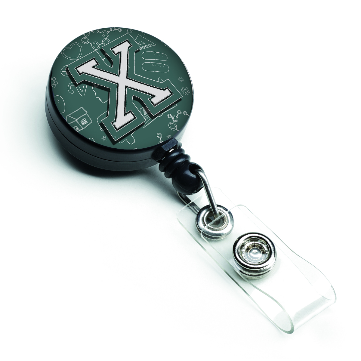 CJ2010-XBR Letter X Back to School Initial Retractable Badge Reel