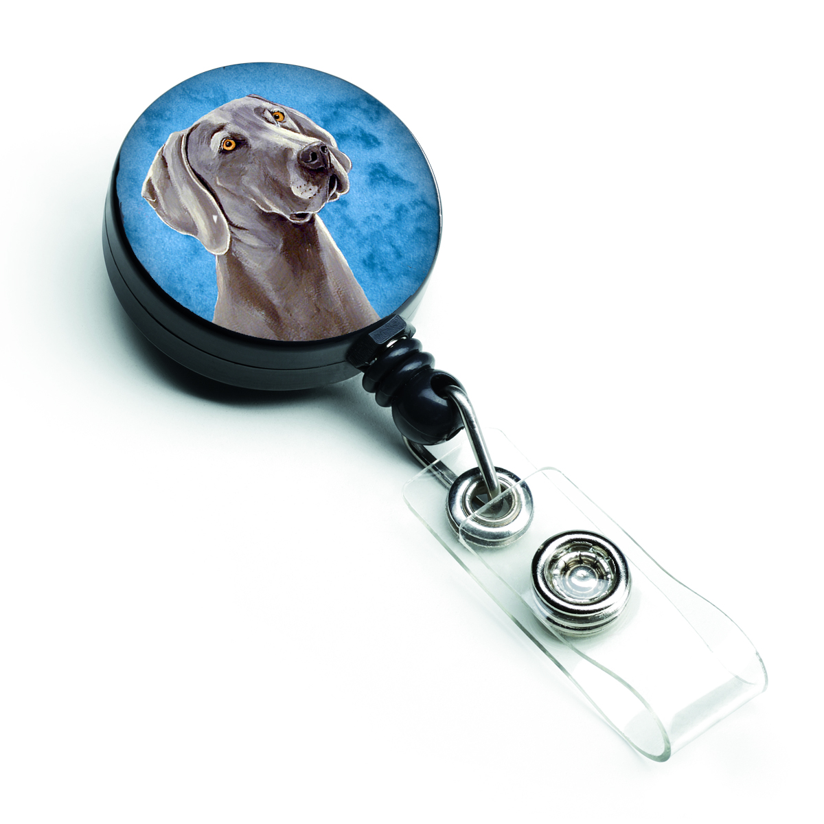 Blue Weimaraner Retractable Badge Reel