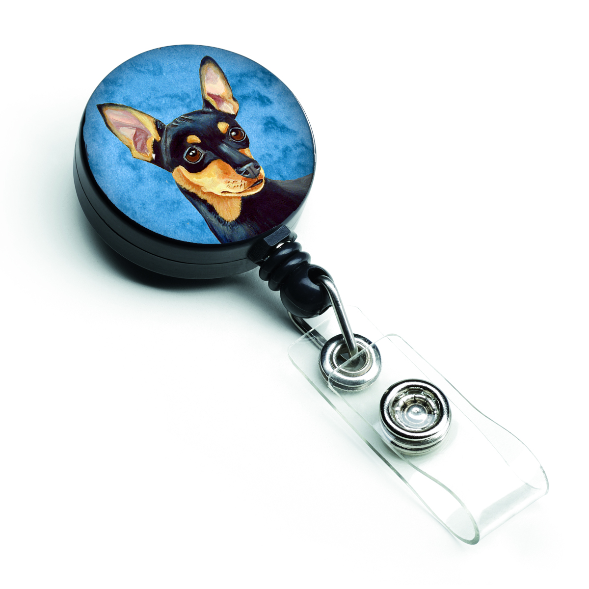 LH9380BUBR Blue Min Pin Retractable Badge Reel