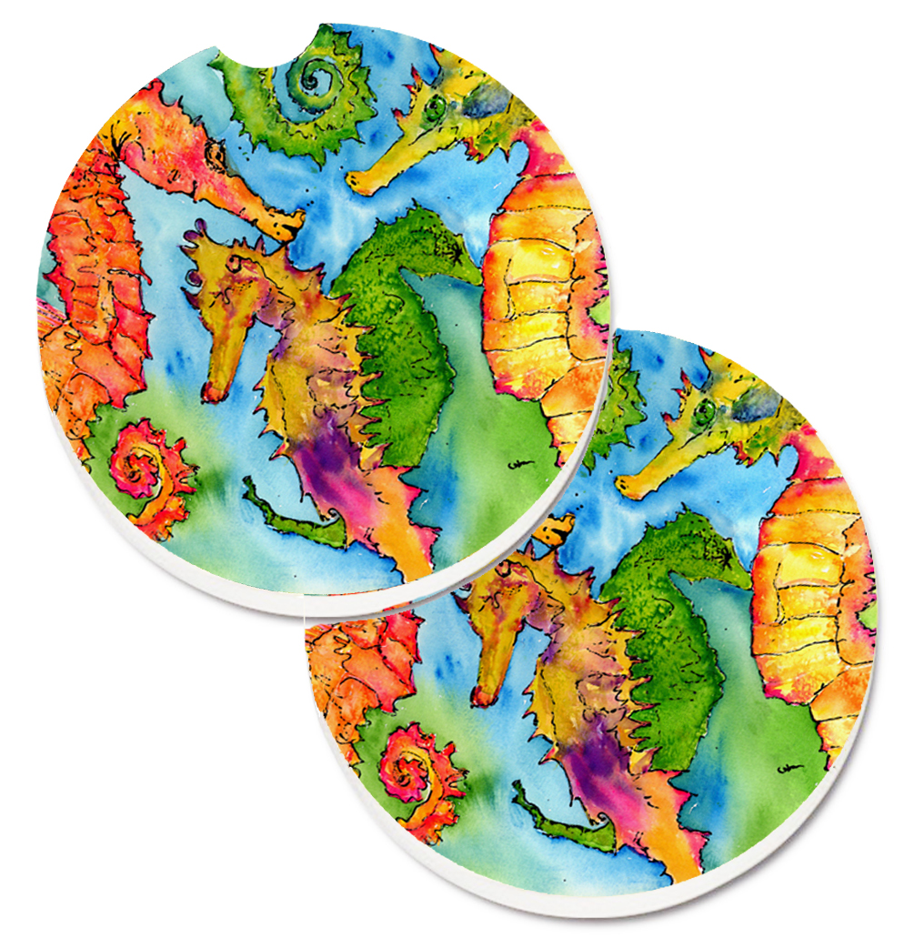 8546CARC Seahorse Set of 2 Cup Holder Car Coaster