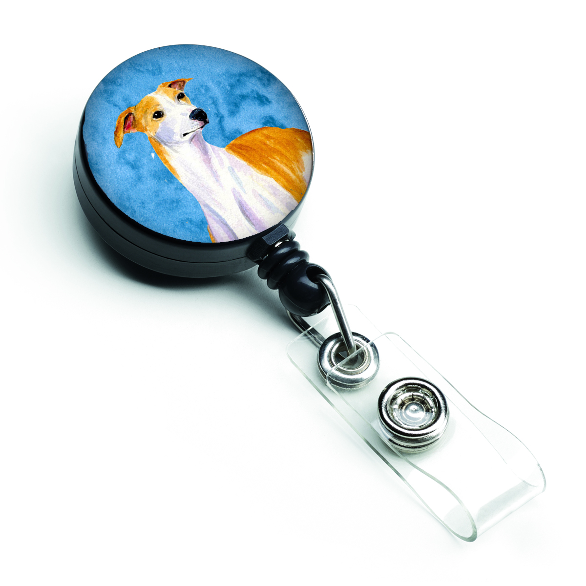Blue Whippet Retractable Badge Reel