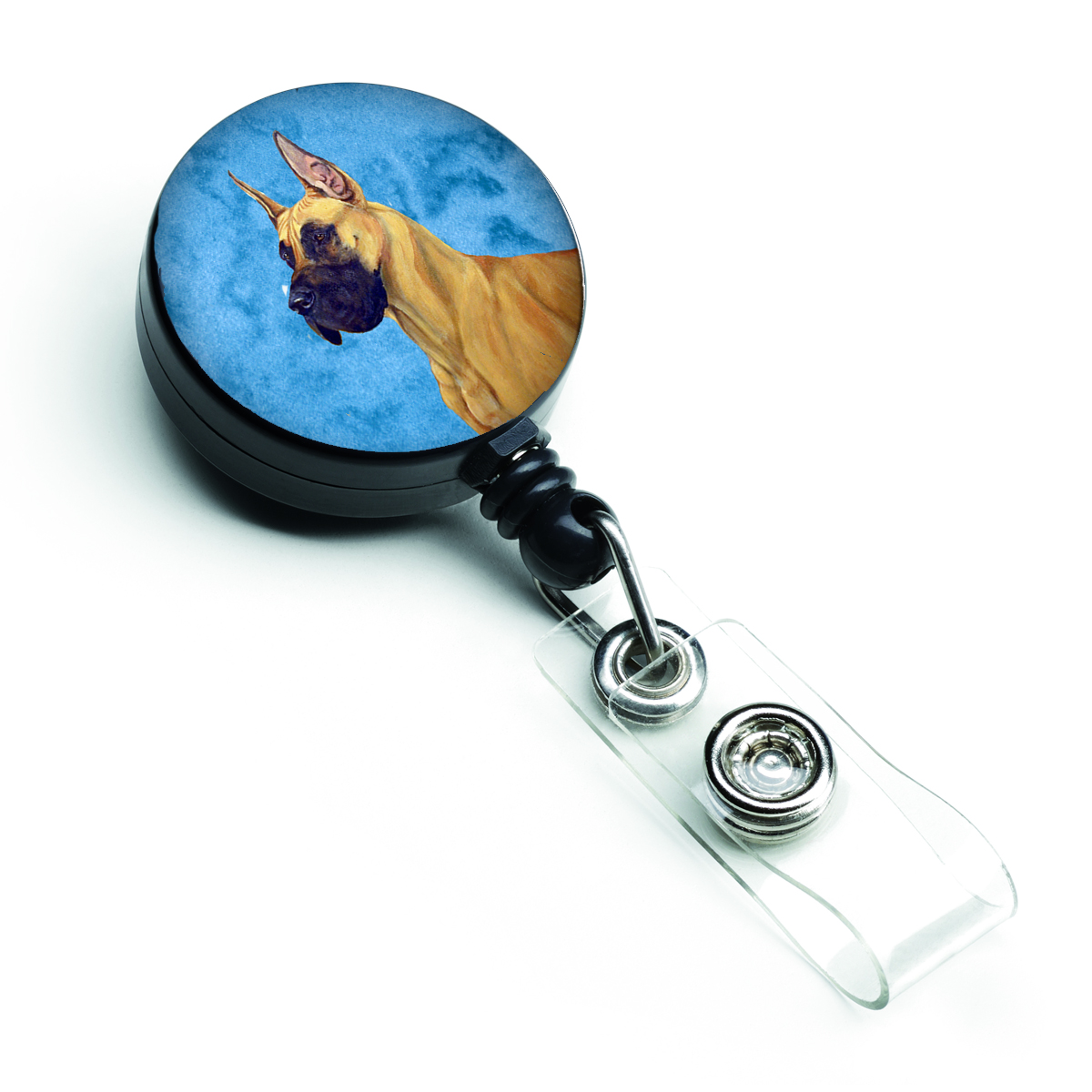 Blue Great Dane Retractable Badge Reel - Blue